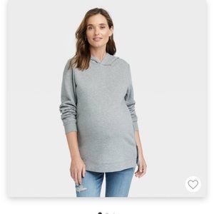 Nursing Pullover Hooded Maternity Sweatshirt - Isabel Maternity